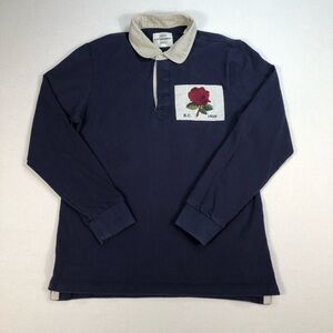 Navy Blue Polo Shirt with Embroidered Rose by Ralph Lauren